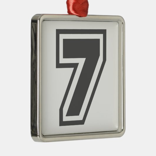 Nummer 7 silbernes ornament (Rechts)