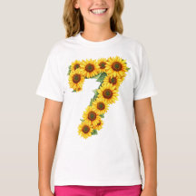 Nummer 7 Sonnenblumen Thema 7 Jahre Alte Kinder Mä