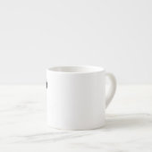 Nummer 7 Typografie Espresso Tasse (Vorderseite Rechts)