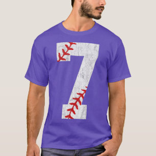 Nummer #7 Vintage 7. Geburtstag Baseball-Liebhaber T-Shirt
