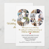 Nummer 80 Foto Hochzeit Jahrestag Einladung (Vorne/Hinten)