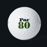 Nummer 80 par Golfplatz für 80. Geburtstagsgolfer Golfball<br><div class="desc">Nummer 80 Par Golfplatz für Golfplätze zum 80. Geburtstag Golfer Balls</div>