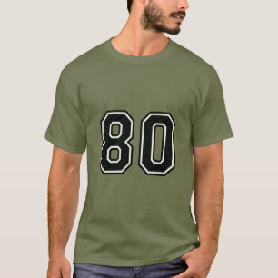 Nummer 80 Uni-Sporttrikot 80. Geburtstag T-Shirt