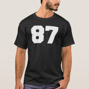 Nummer 87 Sports Jersey Player 87 Fan BACK PRINT V T-Shirt