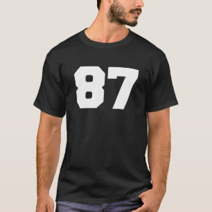 Nummer 87 Sports Jersey Player 87 Fan FRONT Print T-Shirt