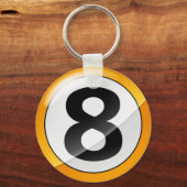 Nummer 8 Gold Schlüsselanhänger (Vorderseite)