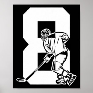 Nummer 8 Jahre Eishockey 8. Geburtstag (3) Poster