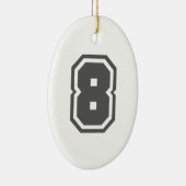 Nummer 8 keramik ornament (Rechts)
