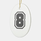 Nummer 8 keramik ornament (Links)