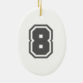 Nummer 8 keramik ornament (Hinten)