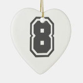 Nummer 8 keramik ornament (Rechts)