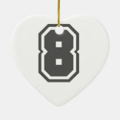 Nummer 8 keramik ornament (Hinten)