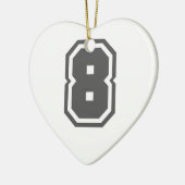 Nummer 8 keramik ornament (Links)