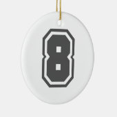 Nummer 8 keramikornament (Rechts)