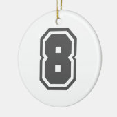 Nummer 8 keramikornament (Links)