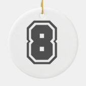 Nummer 8 keramikornament (Hinten)