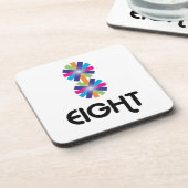 Nummer 8 kreatives Design Getränkeuntersetzer (Linke Seite)