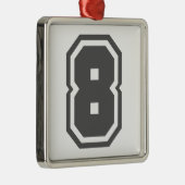 Nummer 8 ornament aus metall (Rechts)