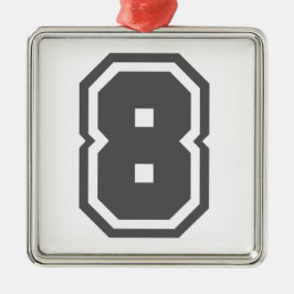 Nummer 8 ornament aus metall