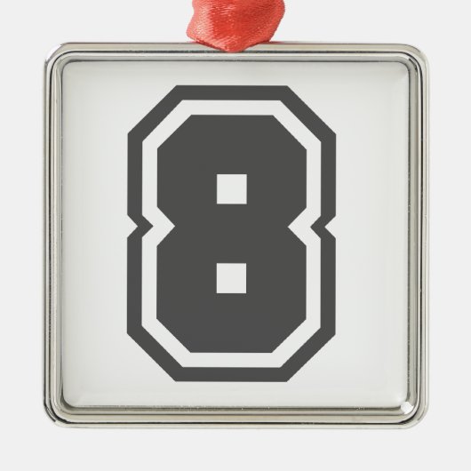 Nummer 8 ornament aus metall (Vorne)