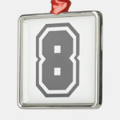 Nummer 8 ornament aus metall (Links)