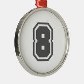 Nummer 8 ornament aus metall (Rechts)