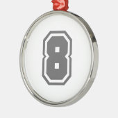 Nummer 8 ornament aus metall (Links)