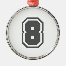 Nummer 8 ornament aus metall