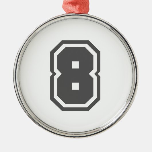 Nummer 8 ornament aus metall (Vorne)