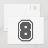 Nummer 8 postkarte (Vorne/Hinten)