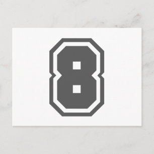 Nummer 8 postkarte