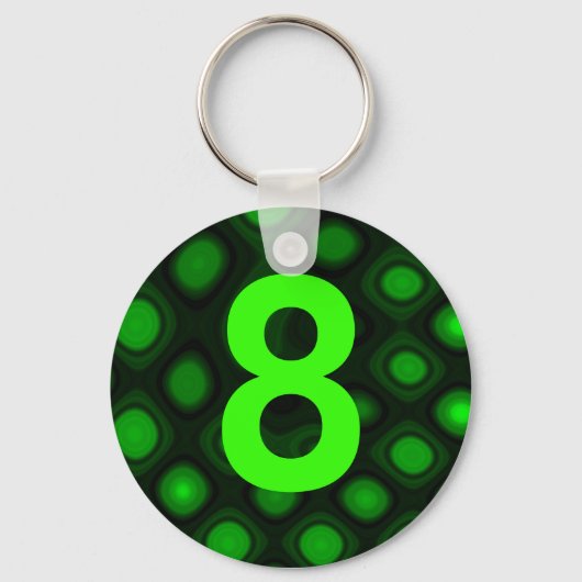 Nummer 8 schlüsselanhänger (Vorderseite)