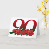 Nummer 90 oder 90. Geburtstagsblume Karte (Gelbe Blume)