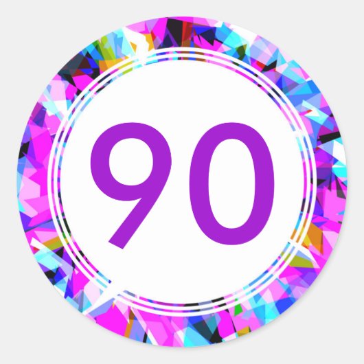 Nummer 90 - Rundaufkleber Runder Aufkleber (Vorderseite)