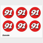 Nummer 91 - Aufkleber (Blatt)