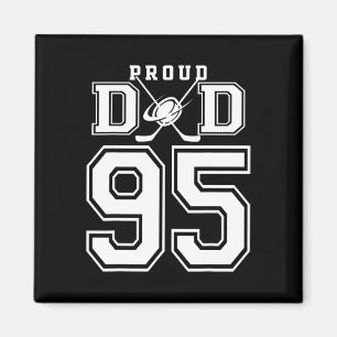 Nummer 95 Custom Stolz Hockey-Vater Personalisiert Magnet