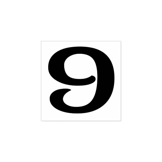 Nummer 9 Briefmarke von Kautschuk Gummistempel (Prägung)