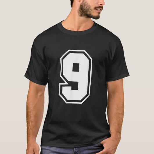 Nummer 9 Grafmongramm T-Shirt (Vorderseite)