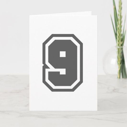 Nummer 9 karte (Vorderseite)