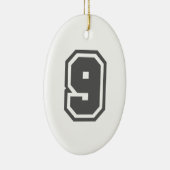 Nummer 9 keramik ornament (Rechts)