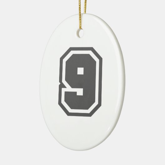 Nummer 9 keramik ornament (Links)