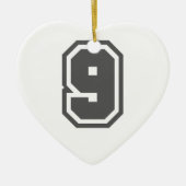 Nummer 9 keramik ornament (Vorne)