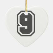 Nummer 9 keramik ornament (Hinten)