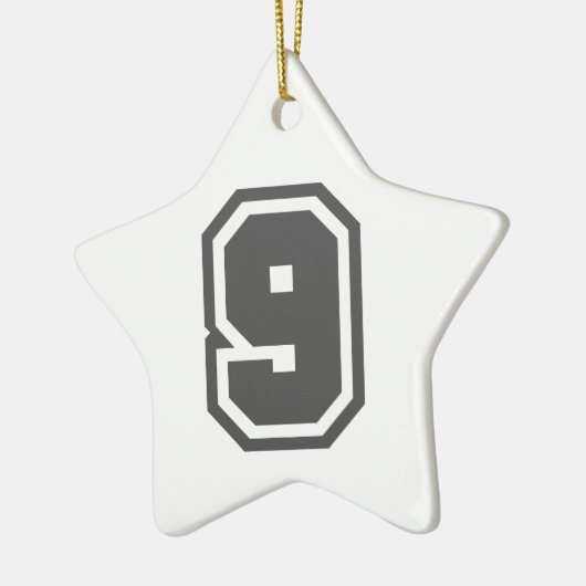 Nummer 9 keramikornament (Links)