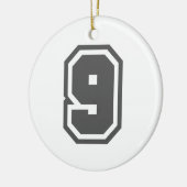 Nummer 9 keramikornament (Links)