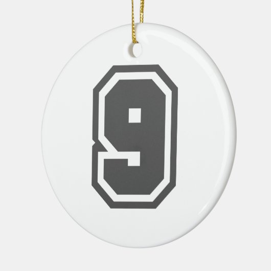 Nummer 9 keramikornament (Links)