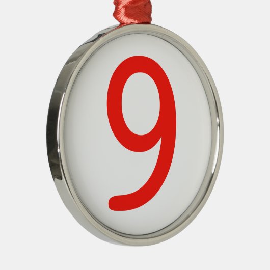 Nummer 9 ornament aus metall (Rechts)