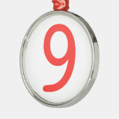 Nummer 9 ornament aus metall (Links)