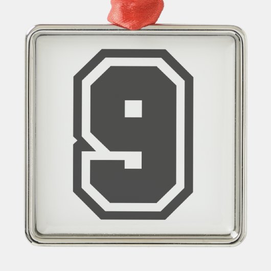 Nummer 9 ornament aus metall (Vorne)