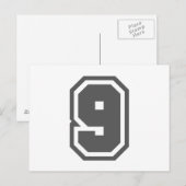 Nummer 9 postkarte (Vorne/Hinten)